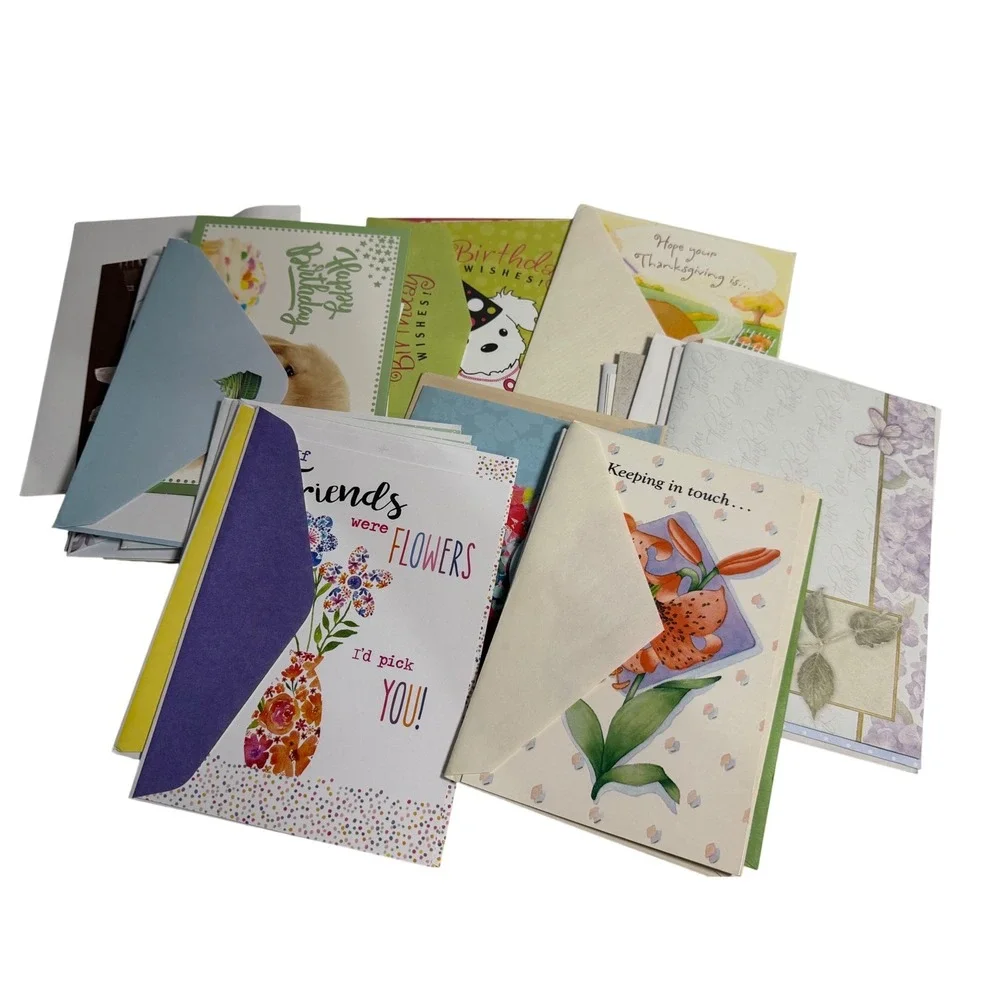 Hallmark Greeting Cards‎ Lot Multicolor Birthday Thank You Thanksgiving Floral